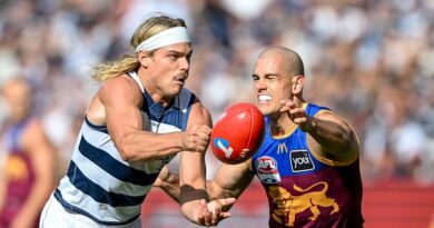 AFL grand final 2025 Geelong vs Brisbane LIVE: Brutal impact involving Cameron, Dangerfield has Cats on edge as Geelong, Lions neck and neck