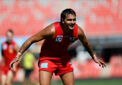 Jamarra Ugle-Hagan sheds a tear ahead of long-awaited Gold Coast Suns debut