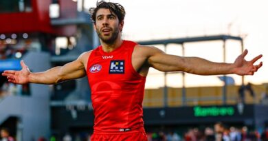 AFL LIVE: Watch: Petracca’s bake from Suns teammate; Bulldogs start to roar; Hawks dominate Bombers
