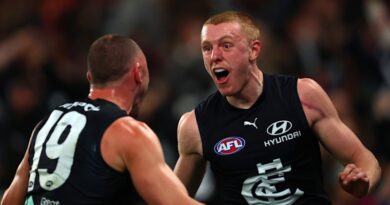 AFL Super Saturday Live: ‘He’s just not getting the job done’: Great’s bake for premiership Lion as Blues run riot; Lyon tees off at reporters