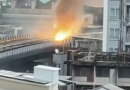 MRT train services suspended, fire on track
