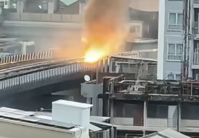 MRT train services suspended, fire on track