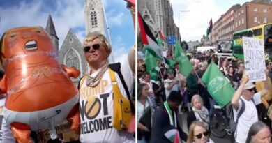 Stora protester mot Trumps besök