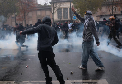 In pictures: Initially peaceful protests across France over inequality again descend into violence